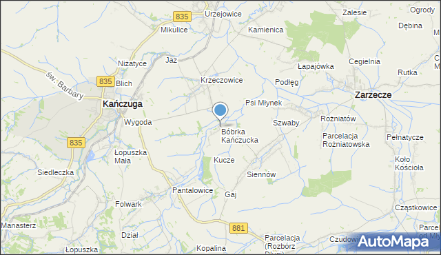 mapa Bóbrka Kańczucka, Bóbrka Kańczucka na mapie Targeo